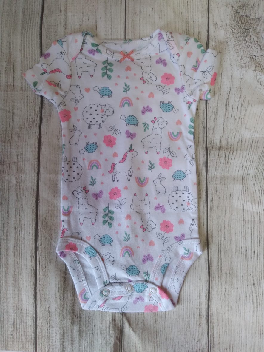 Carter’s Baby Girl Onesie – White Floral