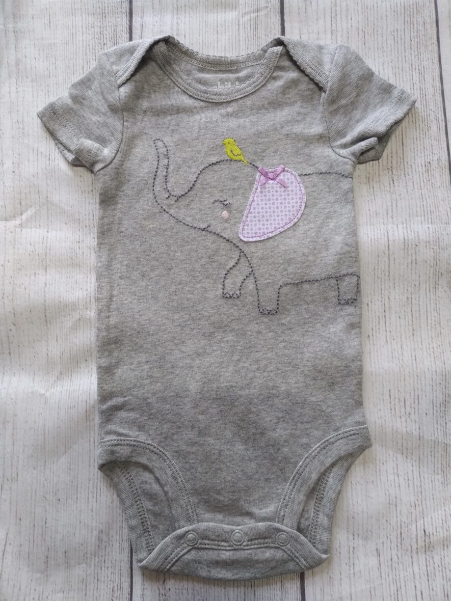 Carter’s Baby Girl Onesie – Grey Elephant