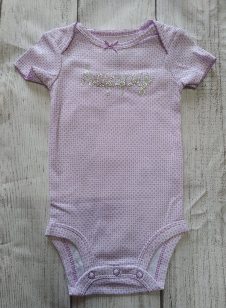 Carter’s Baby Girl Onesie – Purple/ Happy