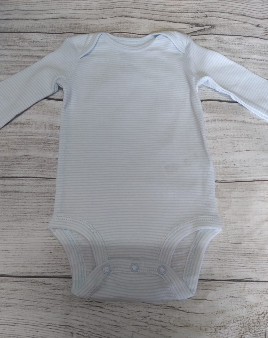 Carter’s Baby Boy Long Sleeve Onesie – Baby Blue Stripe