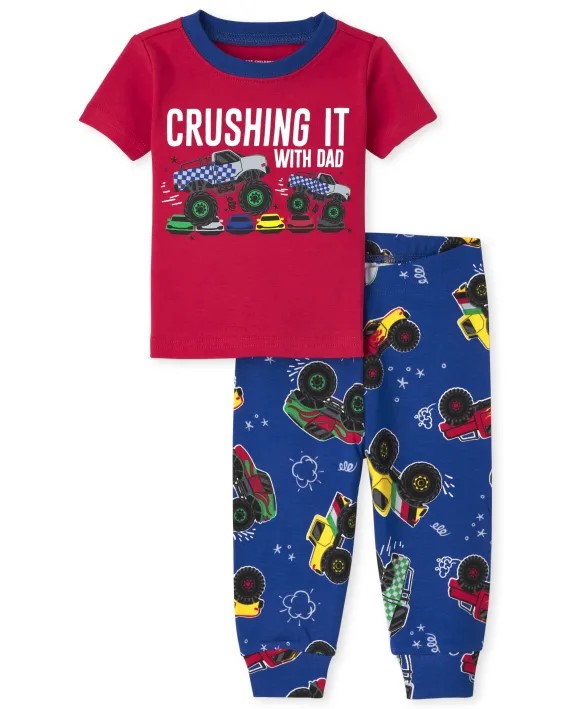 Children's Place Toddler Boy Monster Truck Snug Fit Cotton Pajama