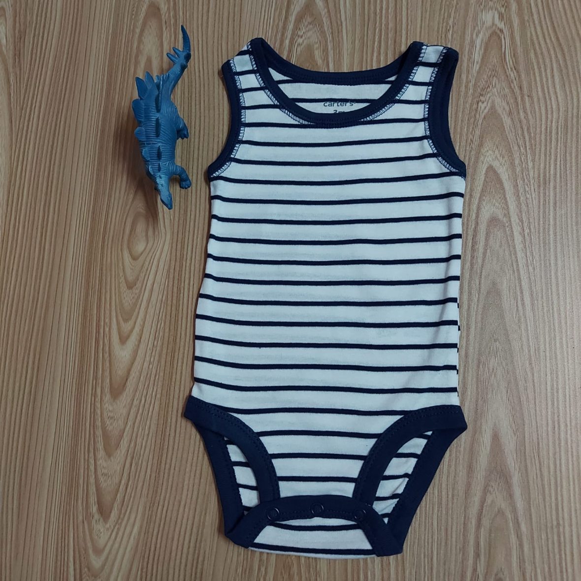 Carter’s Baby Boy Sleeveless Onesie – Navy Blue Stripe