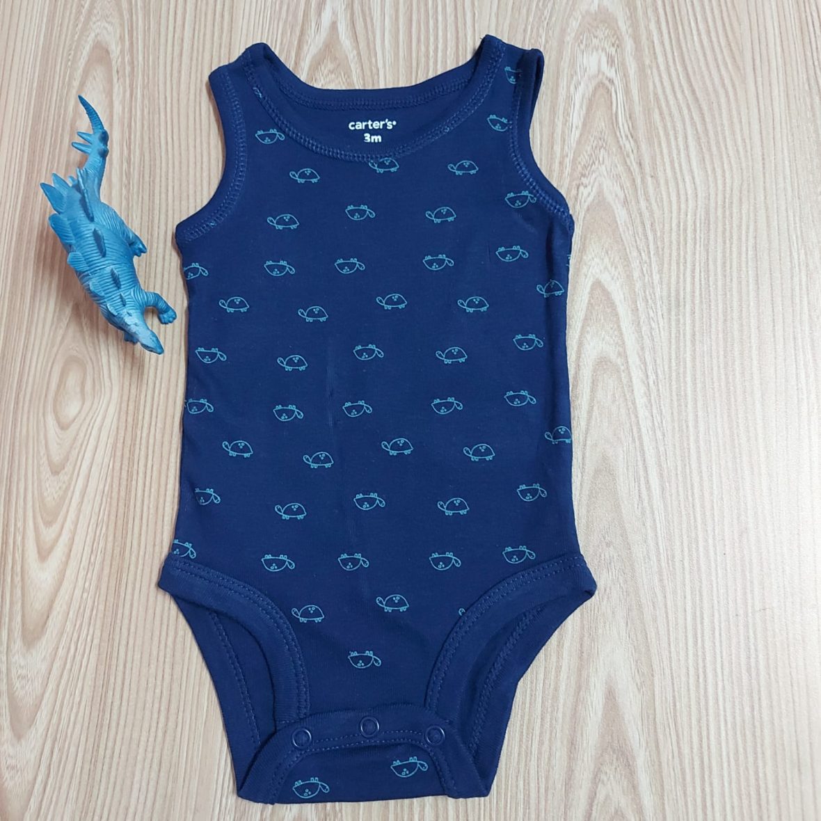 Carter’s Baby Boy Sleeveless Onesie – Navy Blue/Turtles