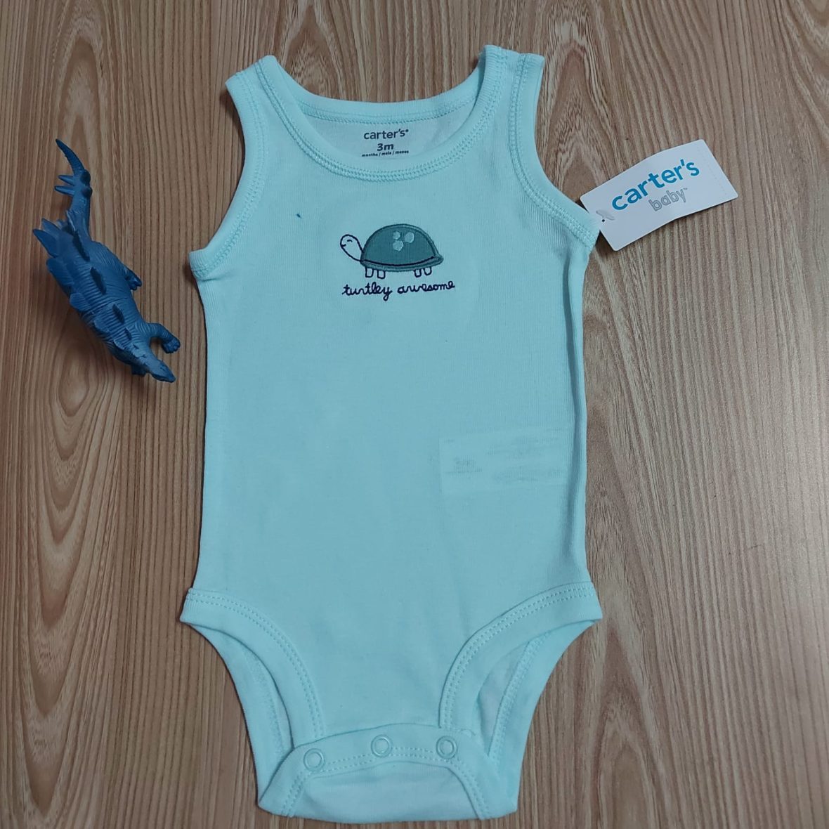 Carter’s Baby Boy Sleeveless Onesie – Mint/Turtle