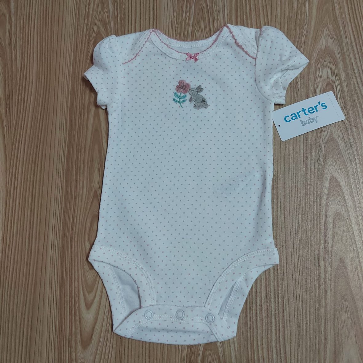 Carter’s Baby Girl Onesie – White/Bunny