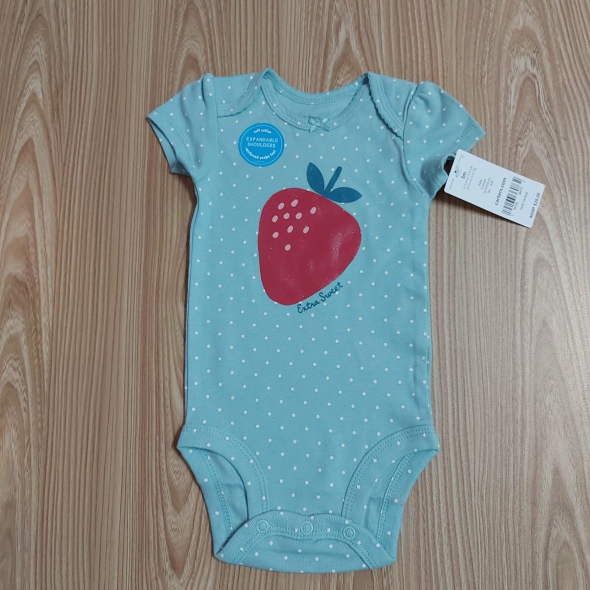 Carter’s Baby Girl Onesie – Polka Dot/Strawberry