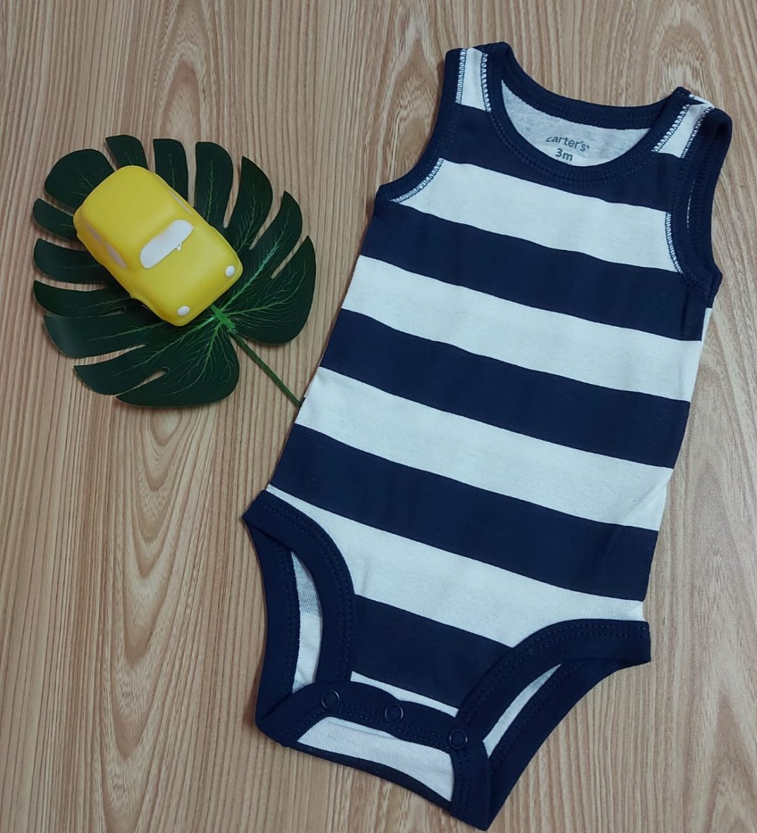 Carter’s Baby Boy Sleeveless Onesie – Navy Blue Stripe