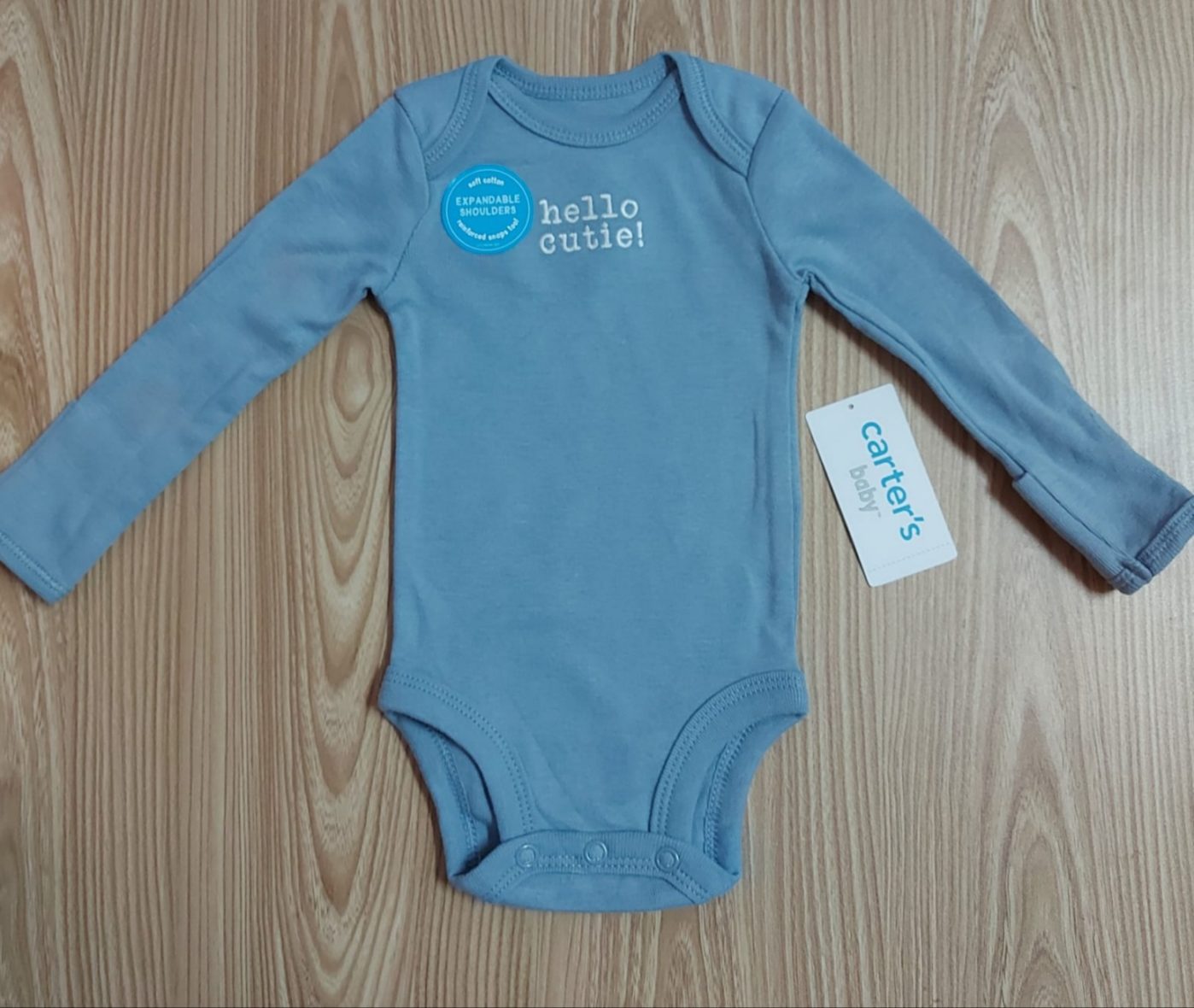 Carter’s Baby Boy Long Sleeve Onesie – Blue