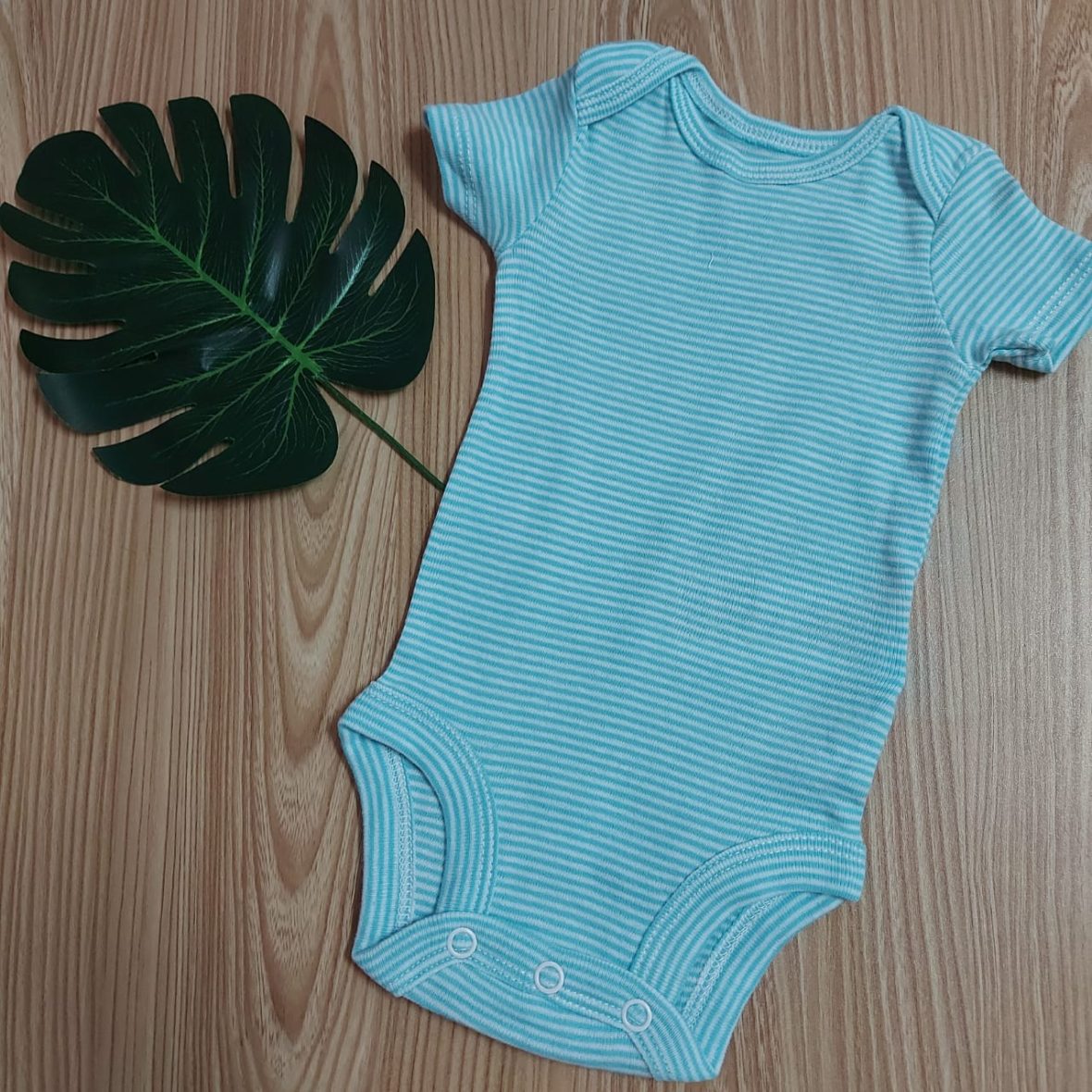 Carter’s Unisex Short Sleeve Onesie – Blue Stripe