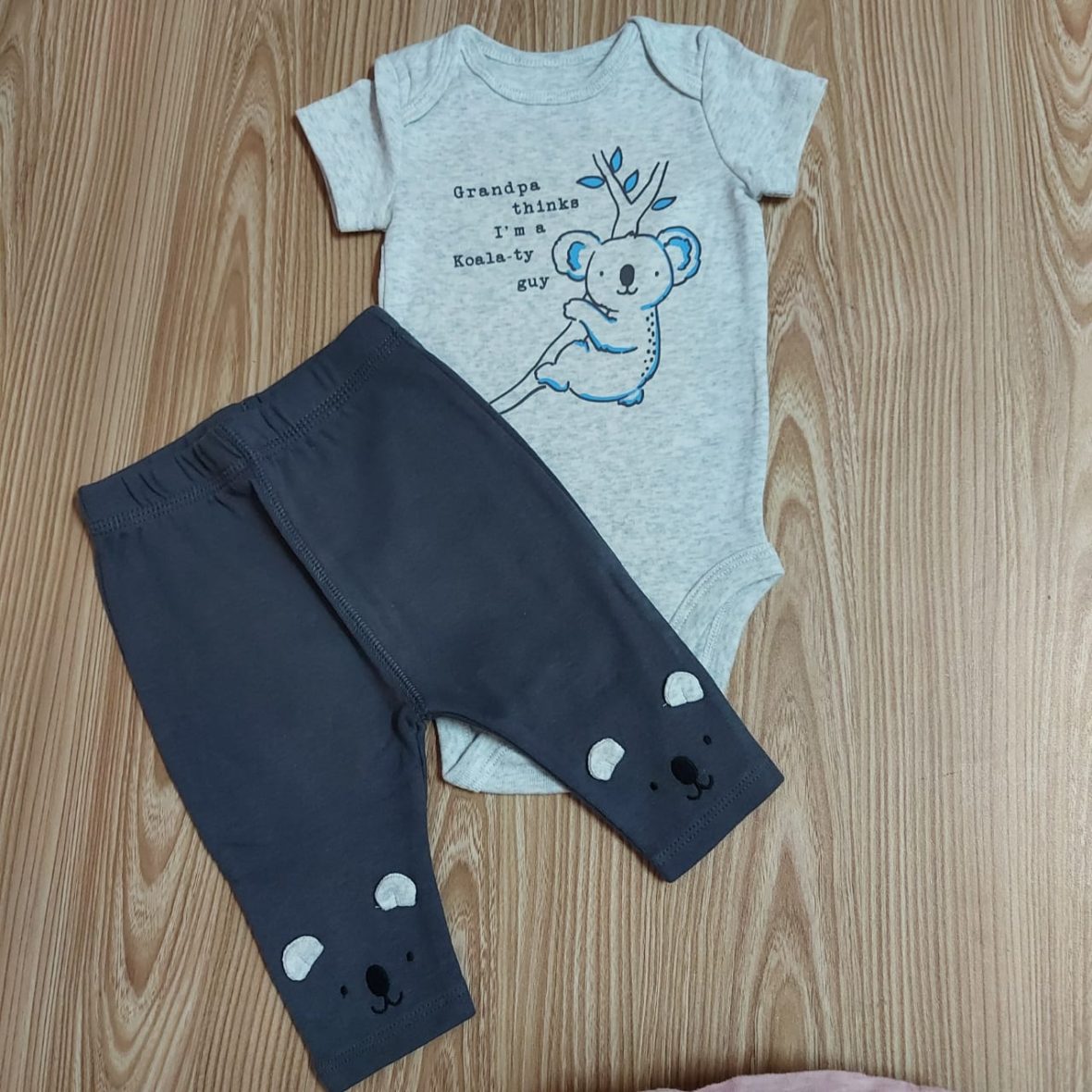 Carter’s Baby Boy Short Sleeve Onesie & Pants Set – Koala