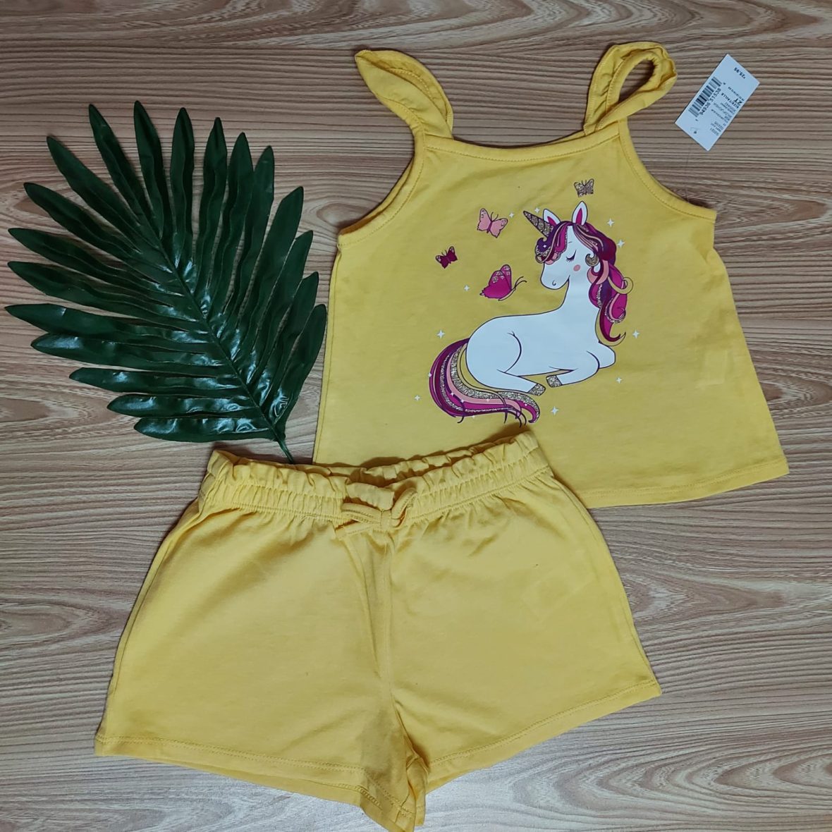 Children’s Place Toddler Girls 2-Piece Animal Set – Yellow/Unicorn