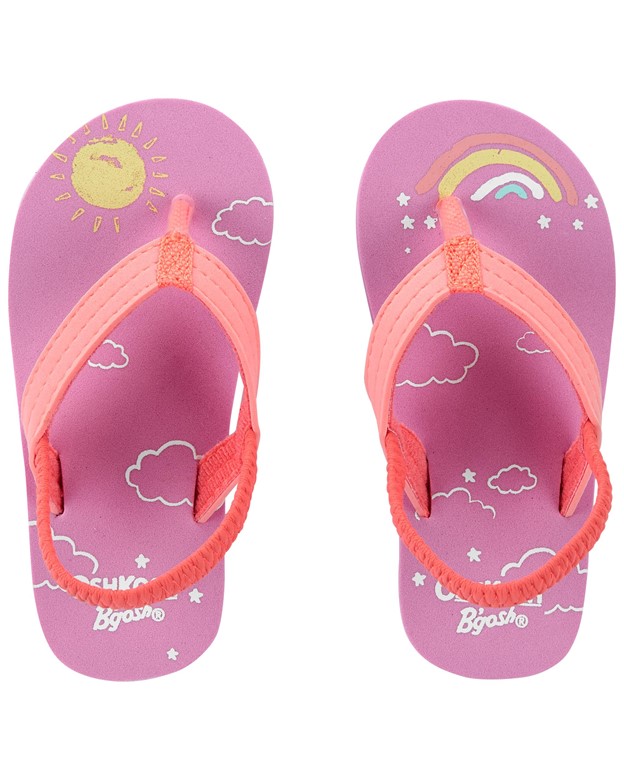 Carter's Toddler Girl Sunshine & Rainbow Flip Flops - IBIS Kids