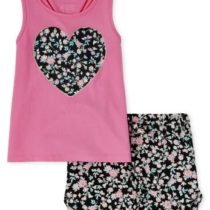 TCP Toddler girl heart floral 2 pc set