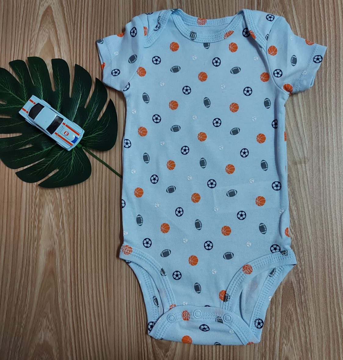 Simple Joy By Carter’s Baby Boy Onesie – Blue/Basketball