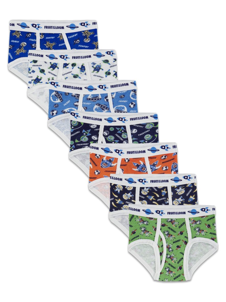 Fruit of The Loom Toddler Boys Days of The Week Brief Underwear – 7 Pack
