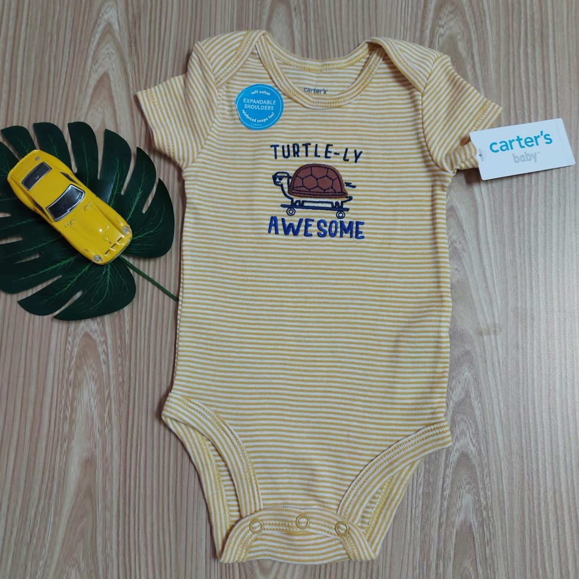 Carter’s Baby Boy Original Short Sleeve Onesie – Yellow/Turtle