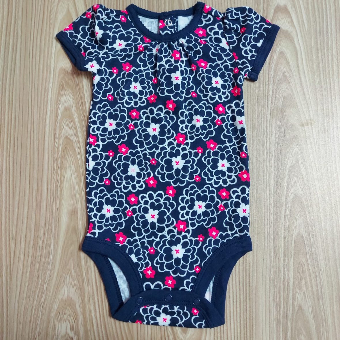 Simple Joy By Carter’s Baby Girl Onesie – Navy Blue/Floral