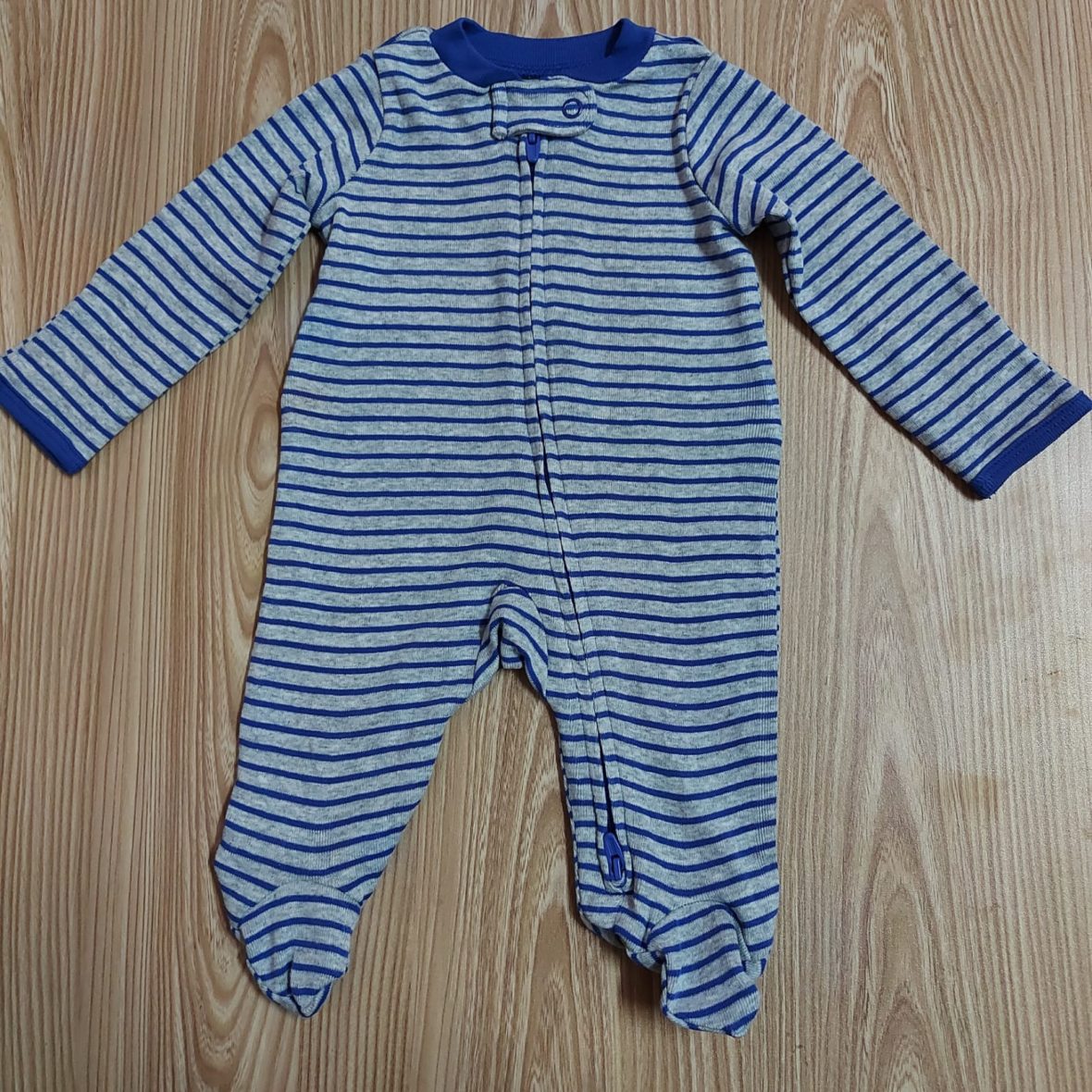 Carter’s Baby Boys Blue Stripe Zip Up Sleep & Play Bodysuit