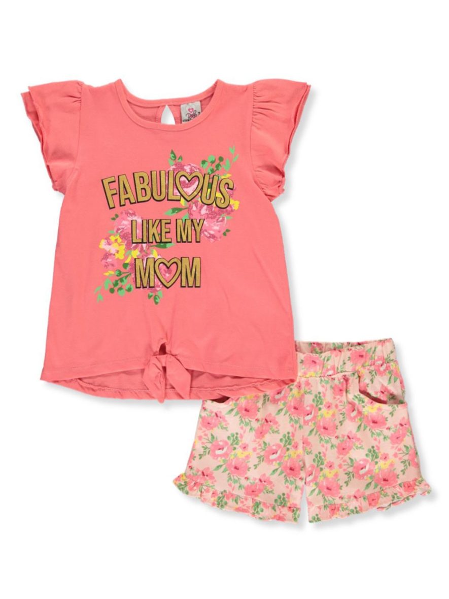 Girls Fabulous Like My Mom 2 – Piece Shorts Set