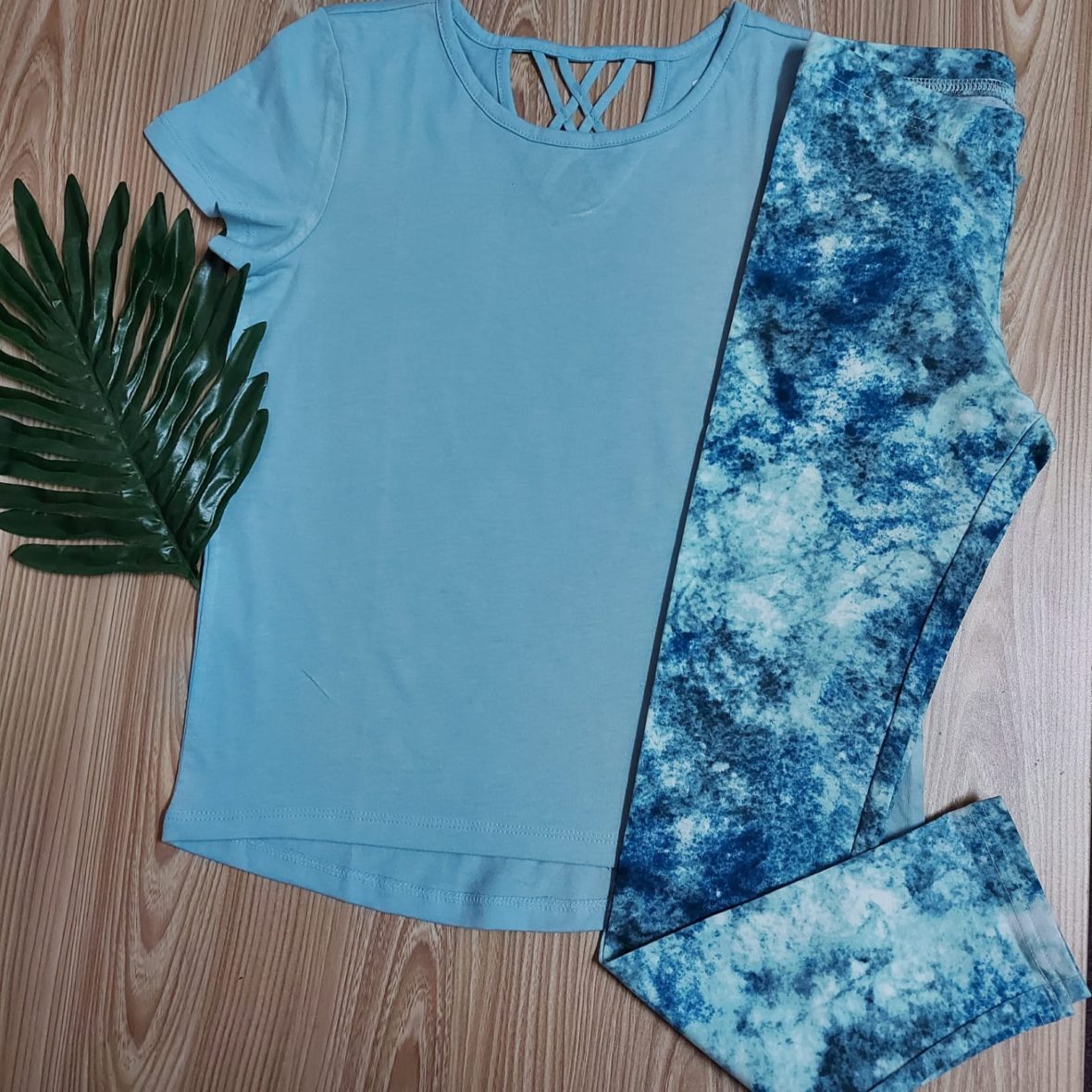 Old Navy Girls Light Blue Tie Dye 2 – Piece Set