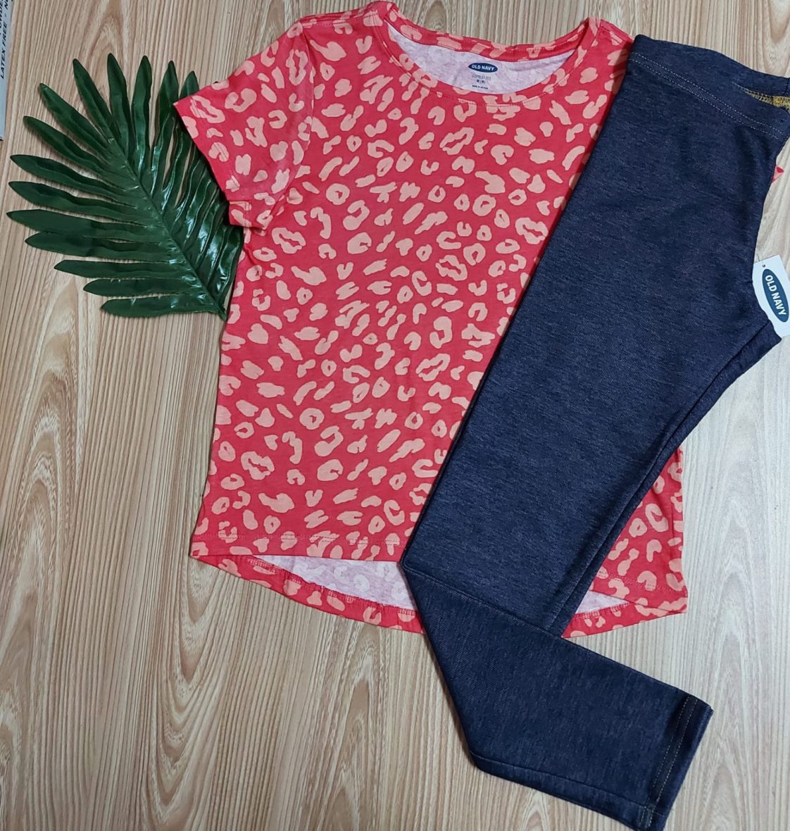 Old Navy Girls Coral Denim 2 – Piece Set