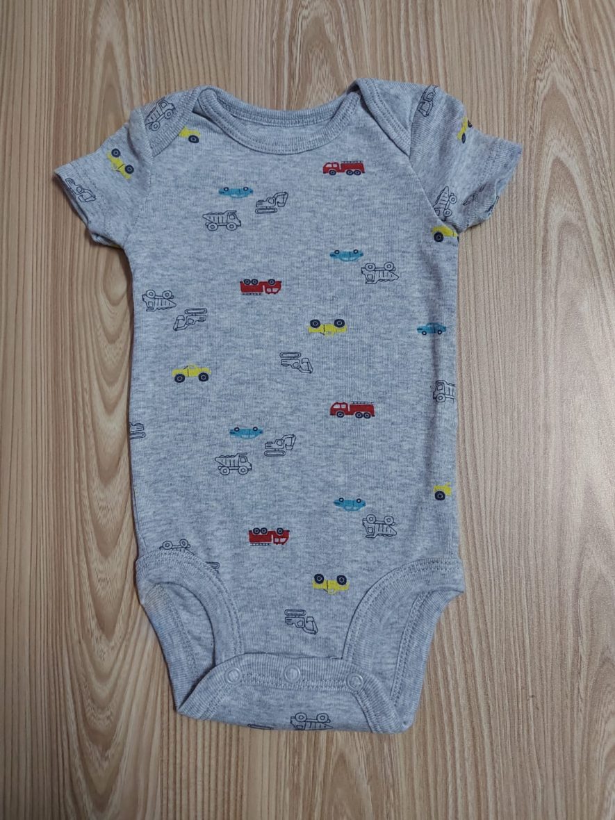 Child of Mine By Carter’s Baby Boy Onesie – Grey Cars