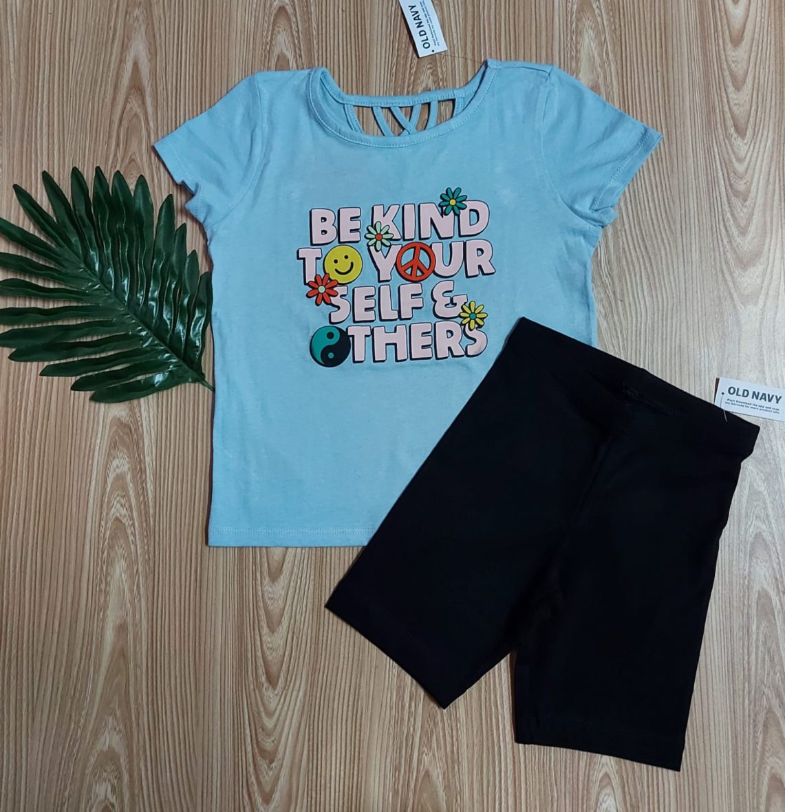 Old Navy Girls Be Kind Tee & Biker Shorts Set