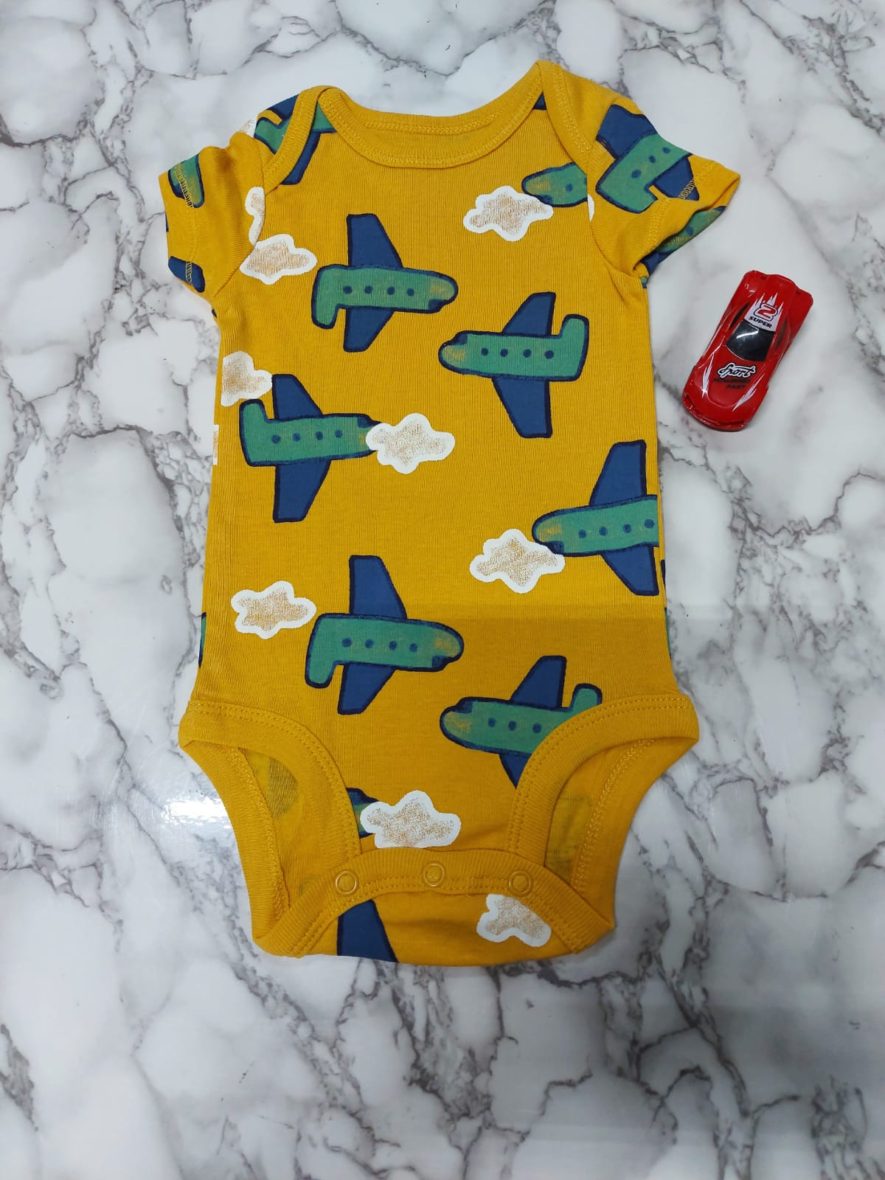 Carter’s Baby Boy Onesie – Yellow/Aeroplane