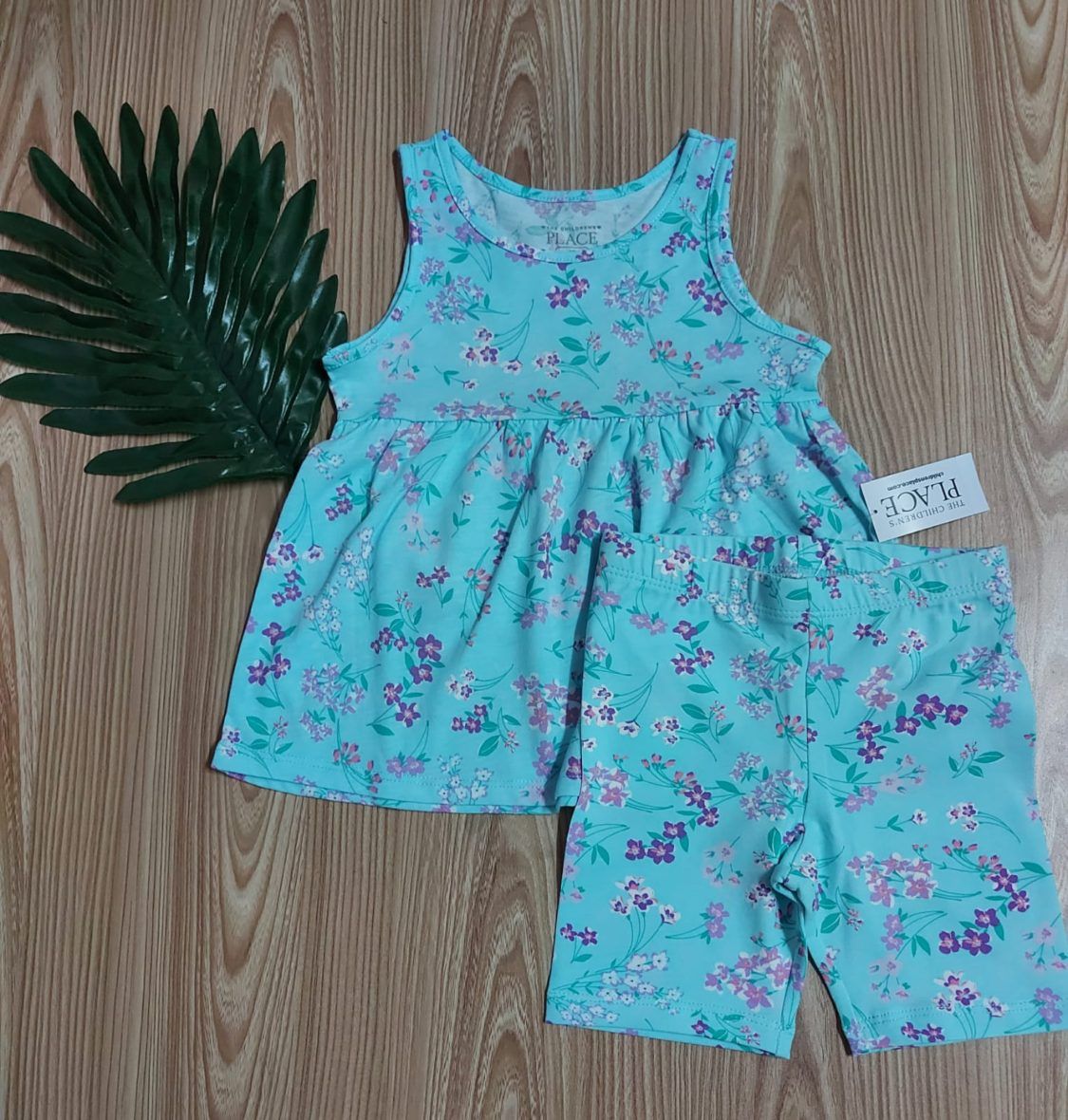 Children’s Place Toddler Girls Floral Biker Short 2 – Piece Set