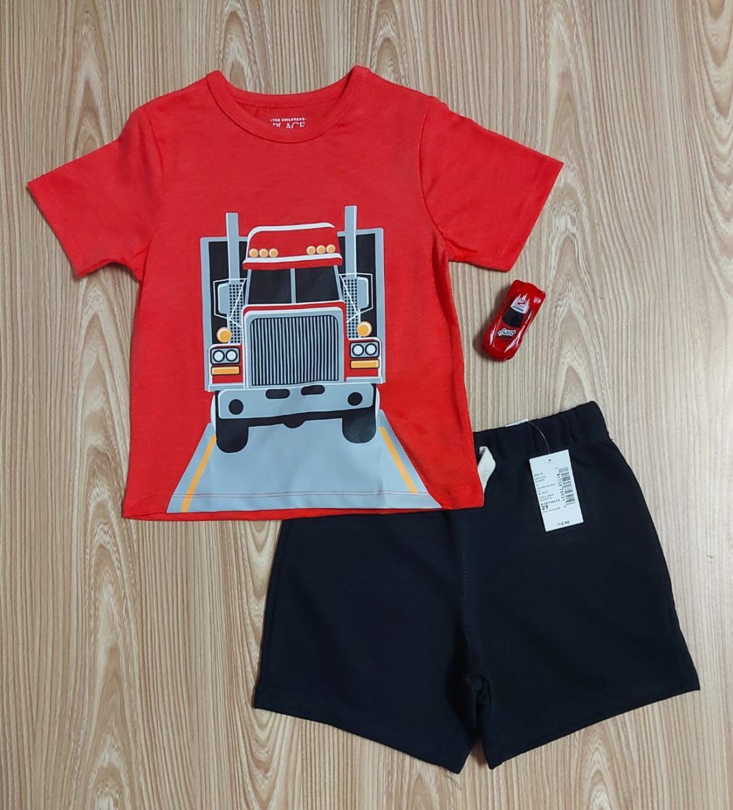 Children’s Place Toddler Boy Truck Tee & Short 2 – Piece Set