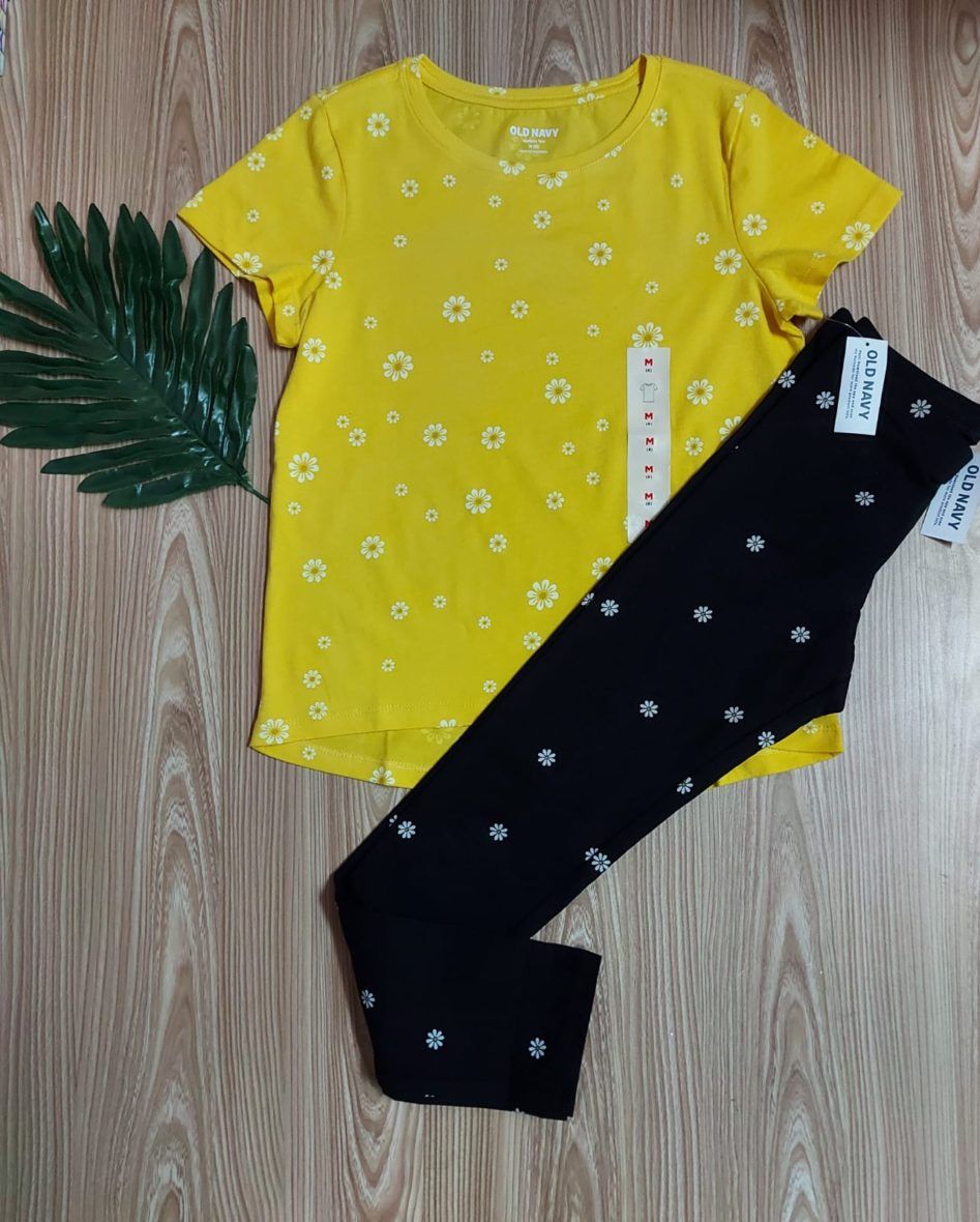 Old Navy Girls Daisy Legging Set