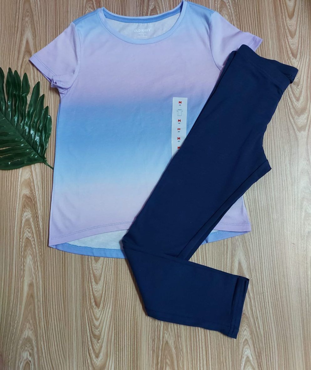 Old Navy Girls Purple Ombre Leggings Set