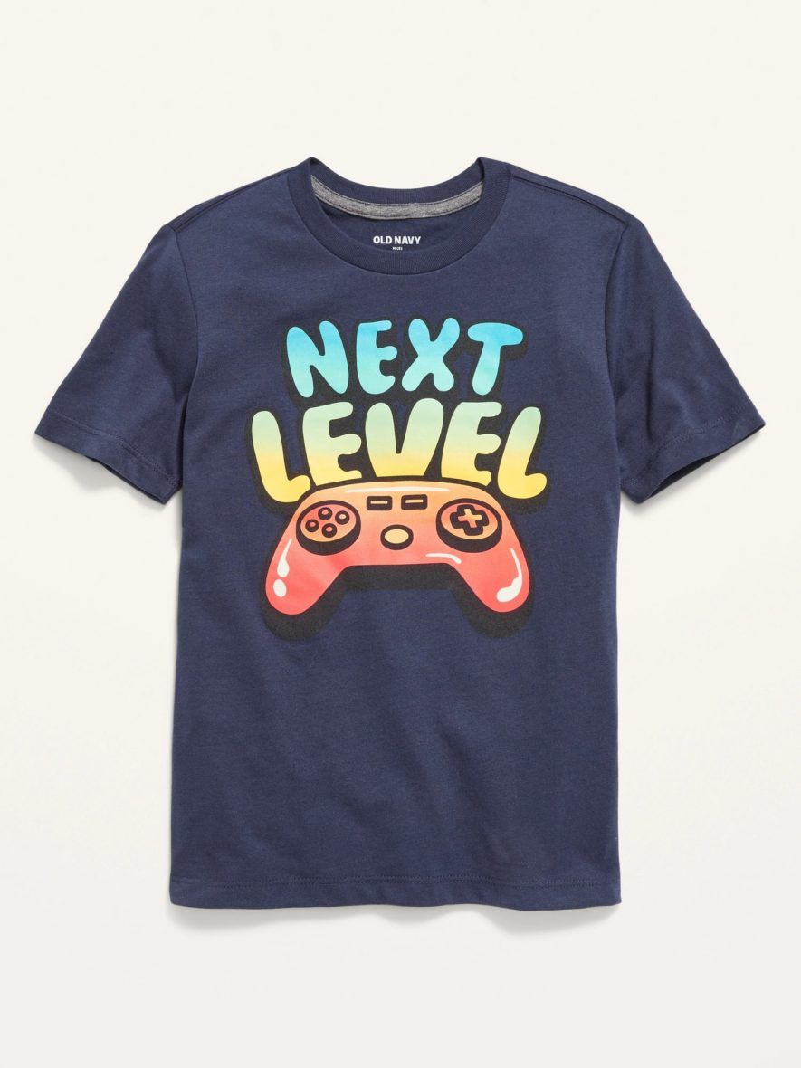 Old Navy Boys Short Sleeve Graphic Tee – Navy Next Level