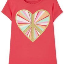 TCP Girls coral heart graphic tee