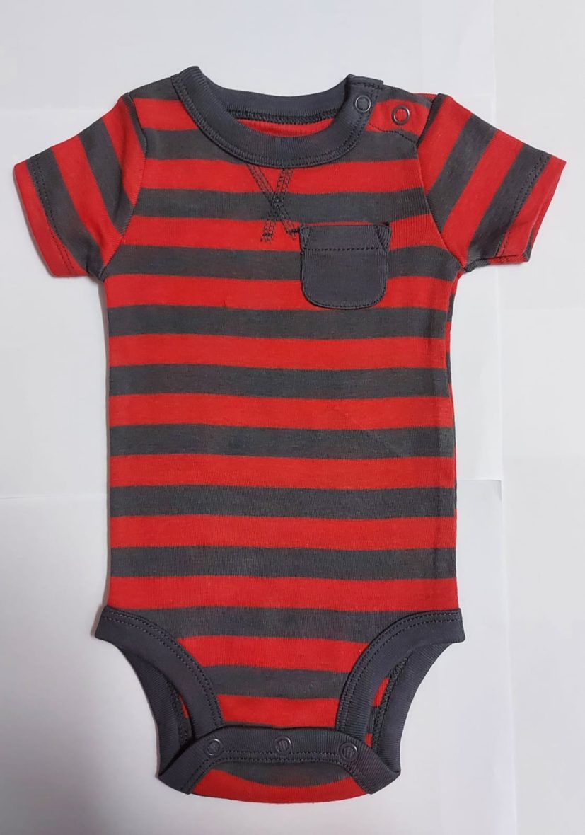 Simply Joy by Carter’s Baby Boy Short Sleeve Onesie – Red Stripe