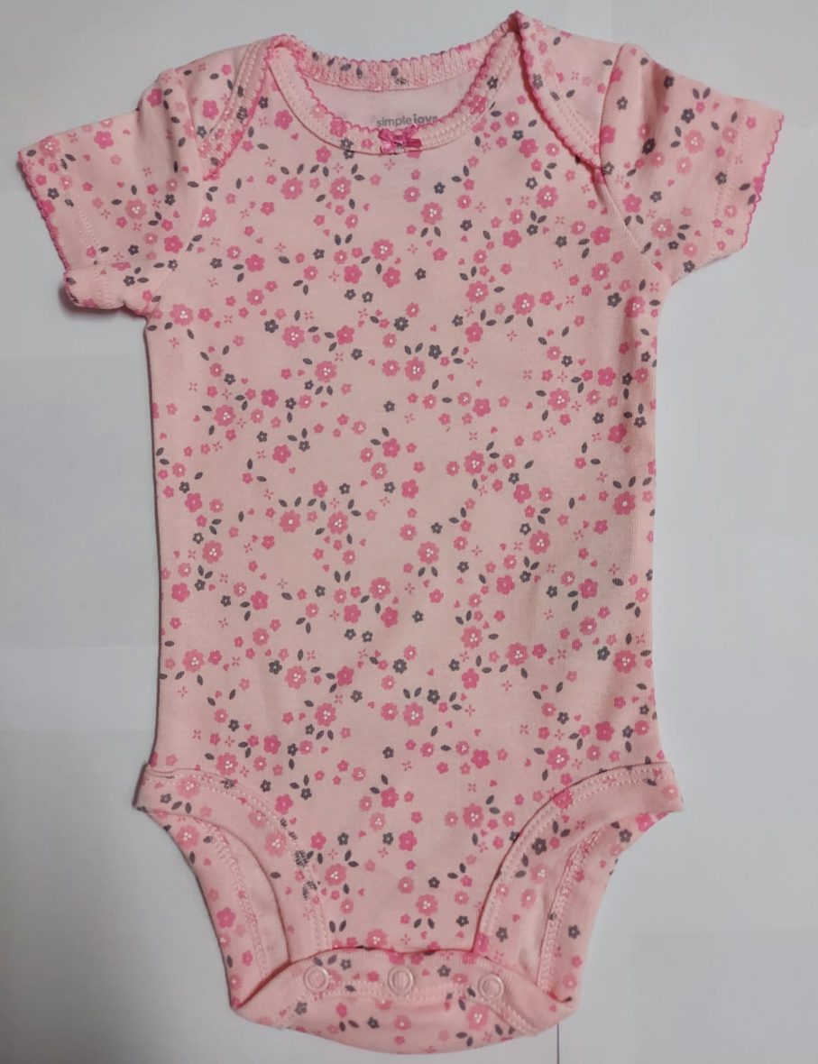 Simple Joy by Carter’s Baby Girl Short Sleeve Onesie – Pink/Floral