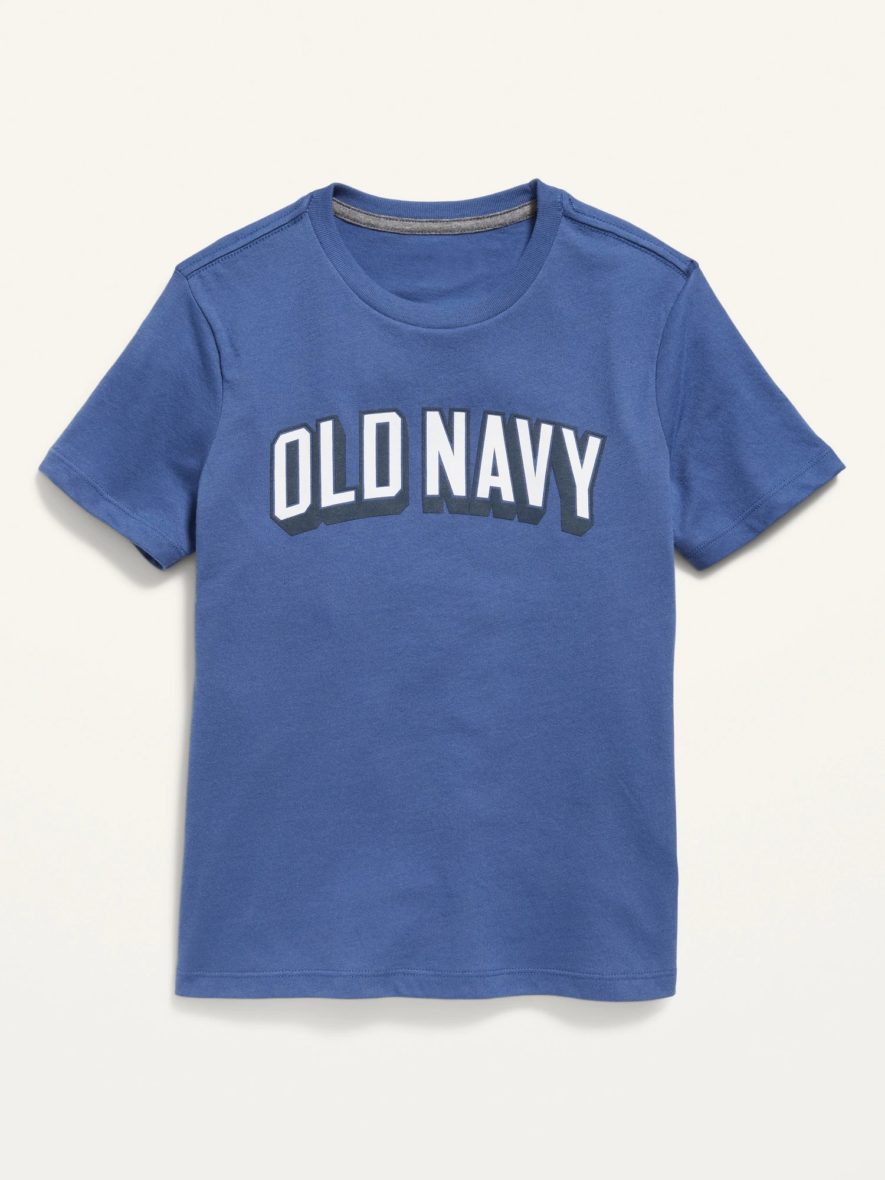 Old Navy Boys Short Sleeve Logo Graphic Tee – Blue