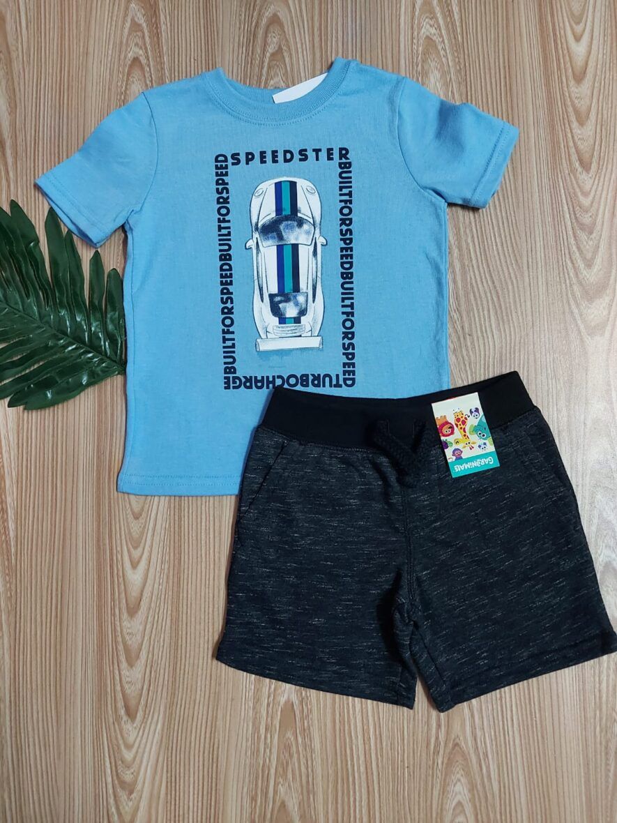 Garanimals Toddler Boy Speedster Short Sleeve Tee & Shorts 2 – Piece Set