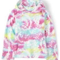 TCP girls tie dye print fleece hoodie