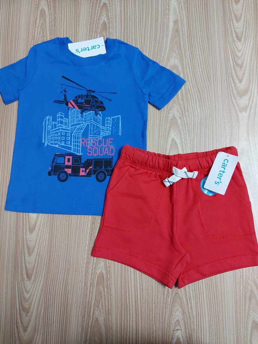 Carter’s Baby Boy Rescue Squad Tee & Shorts 2 – Piece Set