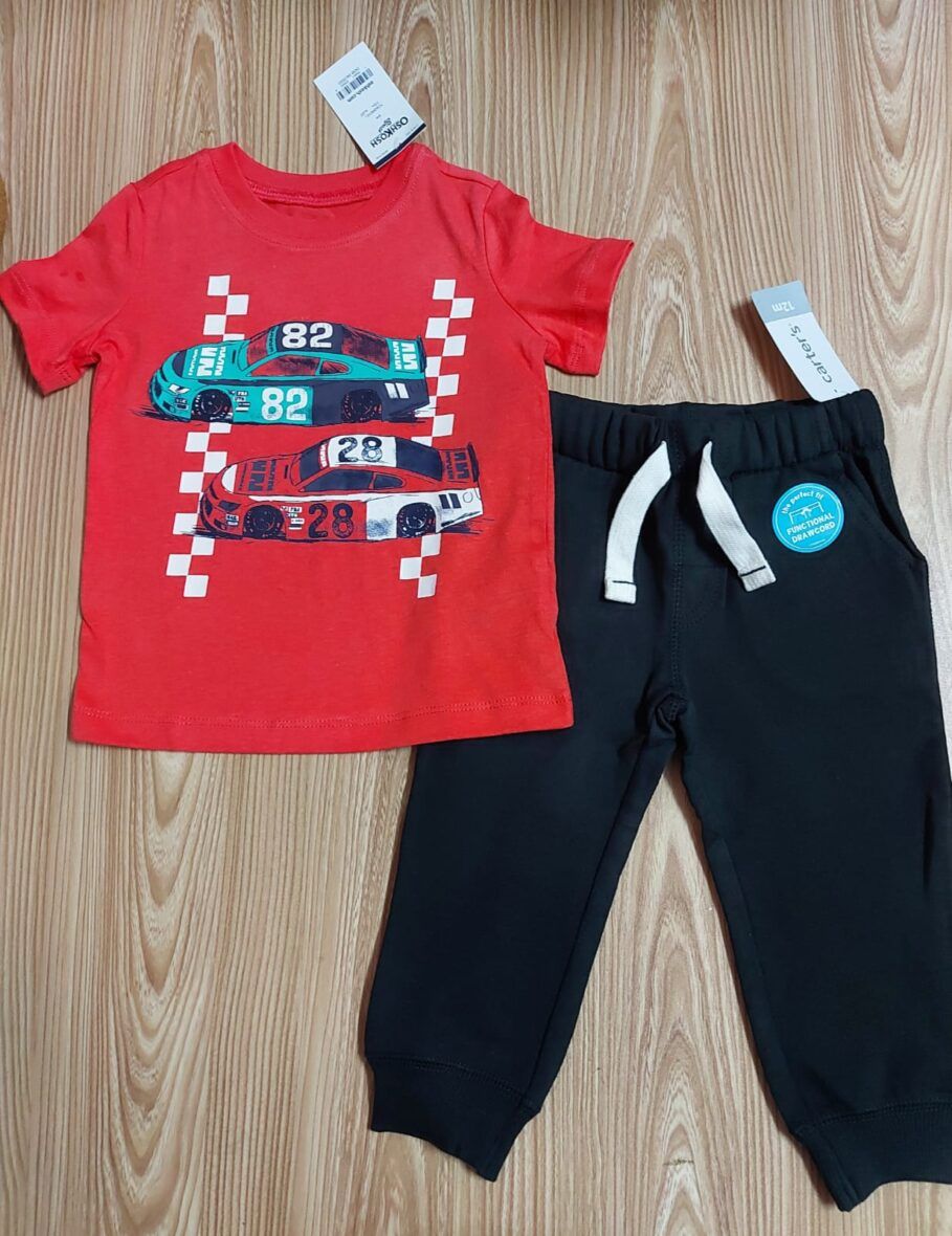 Carters Baby  & Toddler Boys Racecar Tee & Jogger 2 – Piece Set