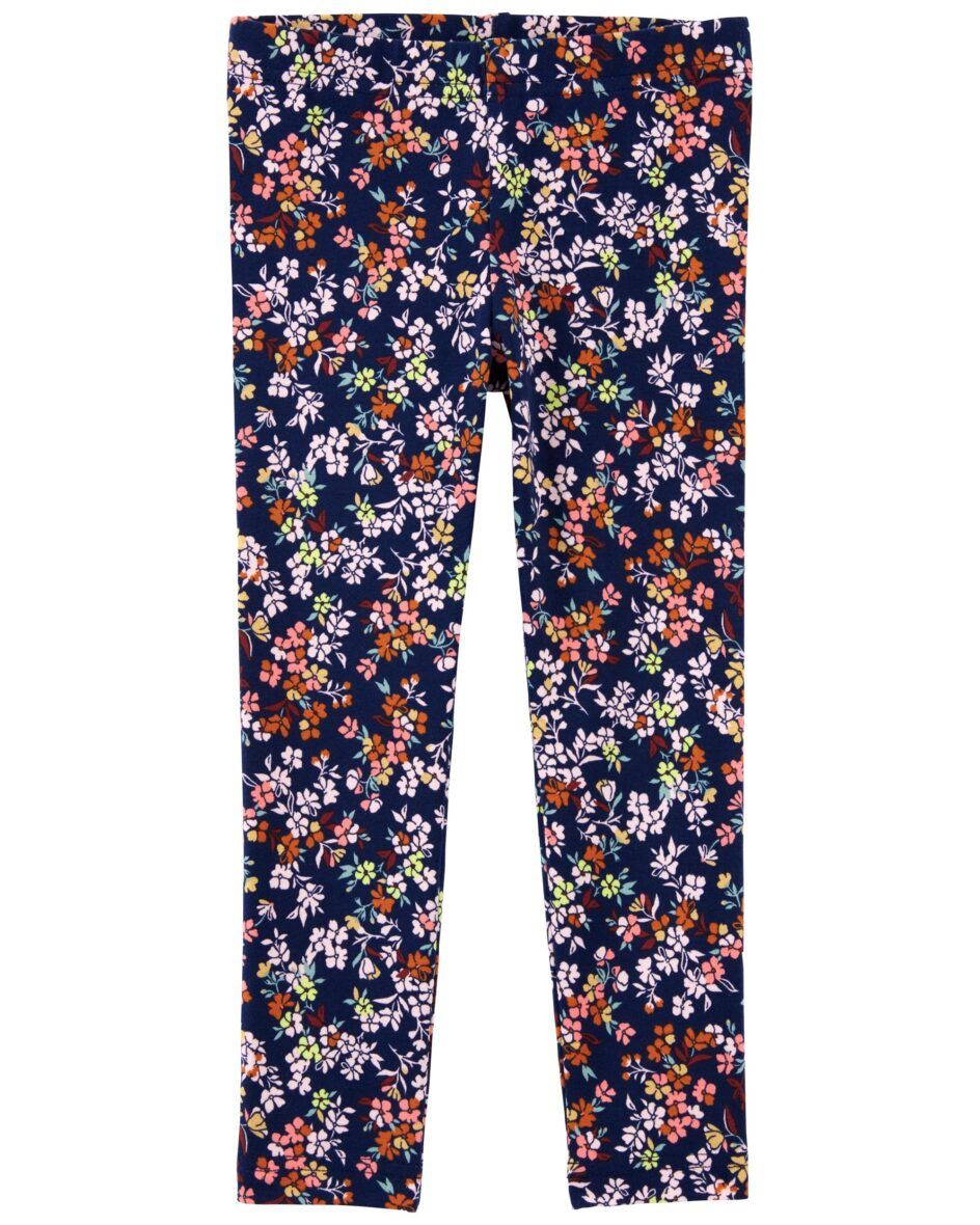 Carter’s Toddler Girl Floral Leggings – Navy