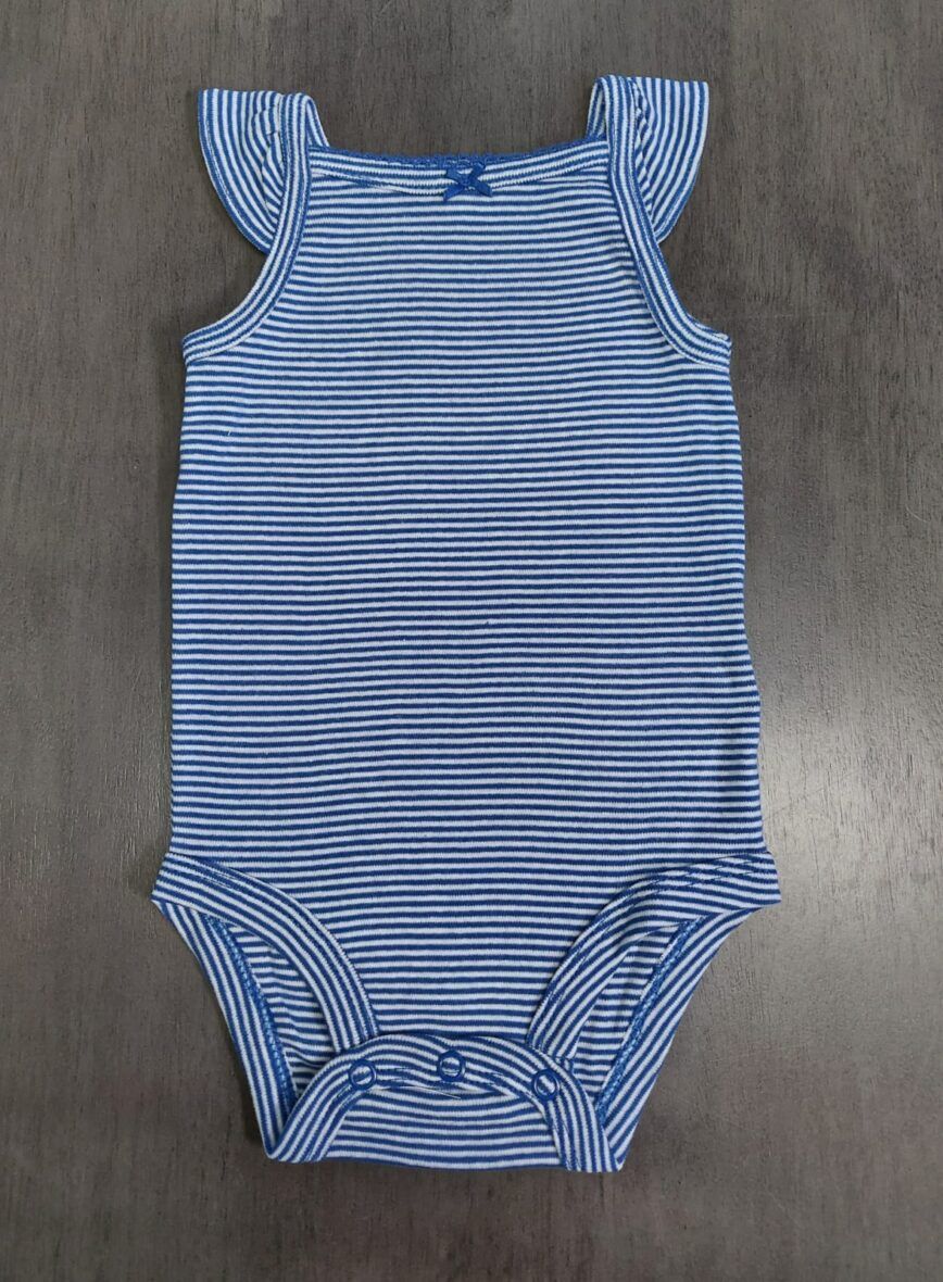 Carter’s Baby Girls Tank Onesie – Blue Stripe