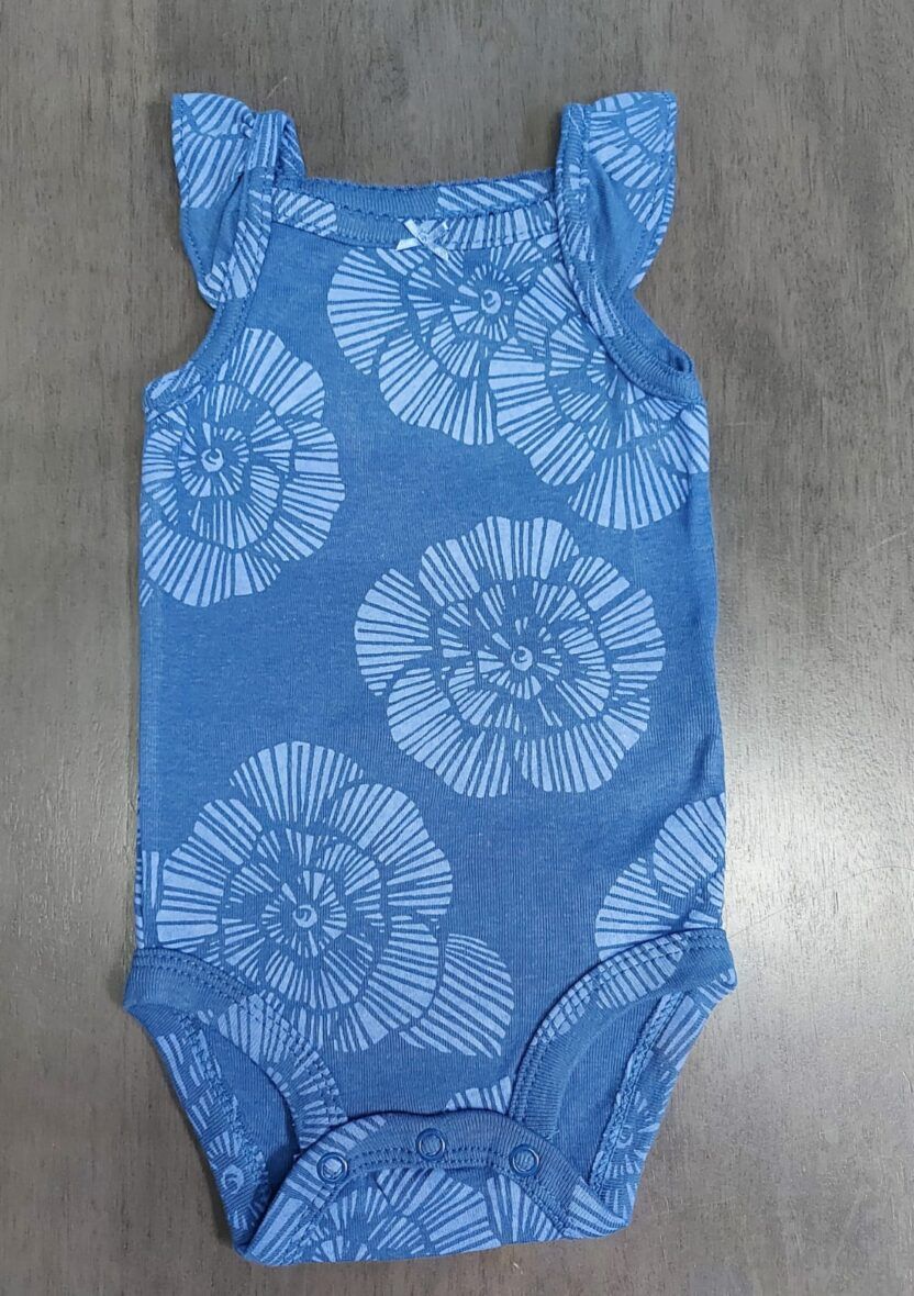 Carter’s Baby Girls Tank Onesie – Blue Floral