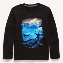 Old Navy Boys Long Sleeve Tee Whales