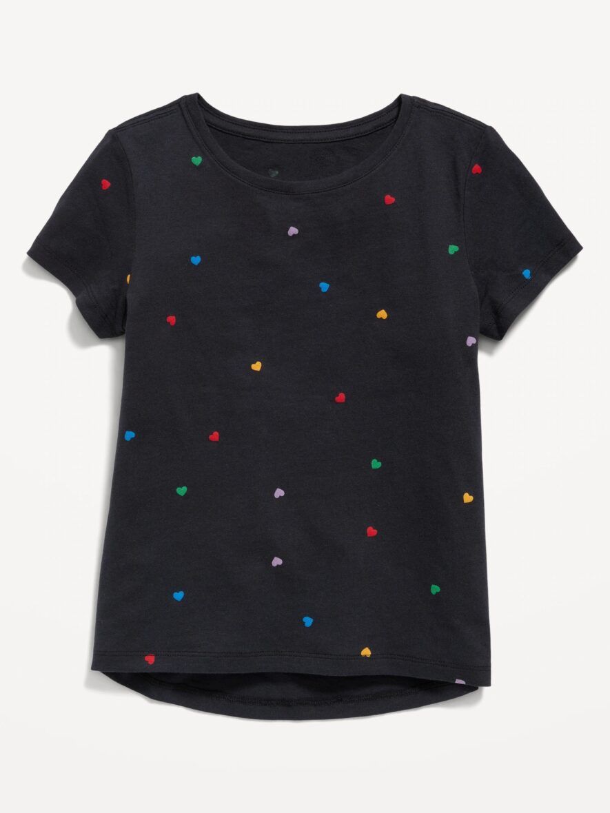 Old Navy Girls Multi Heart Printed Tee