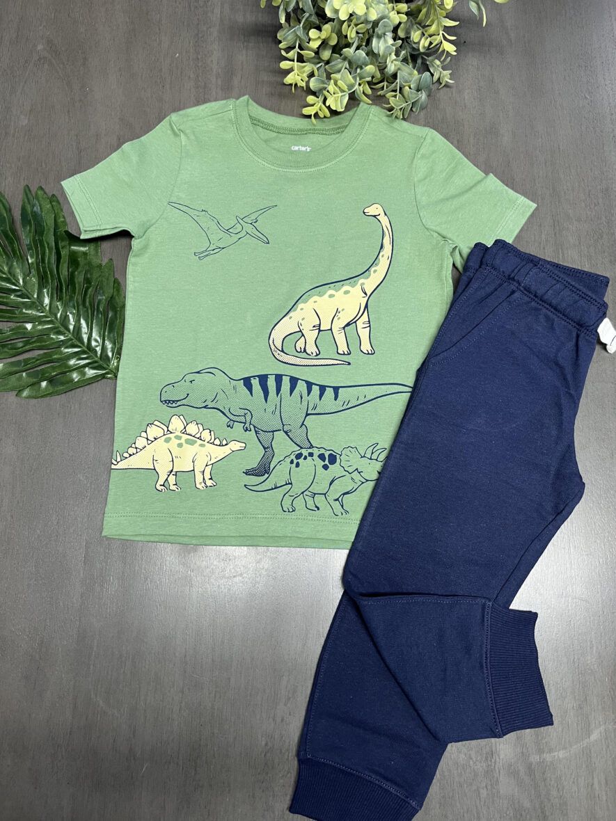 Carter’s Todler Boys Dino Tee & Navy Joggers 2 – Piece Set