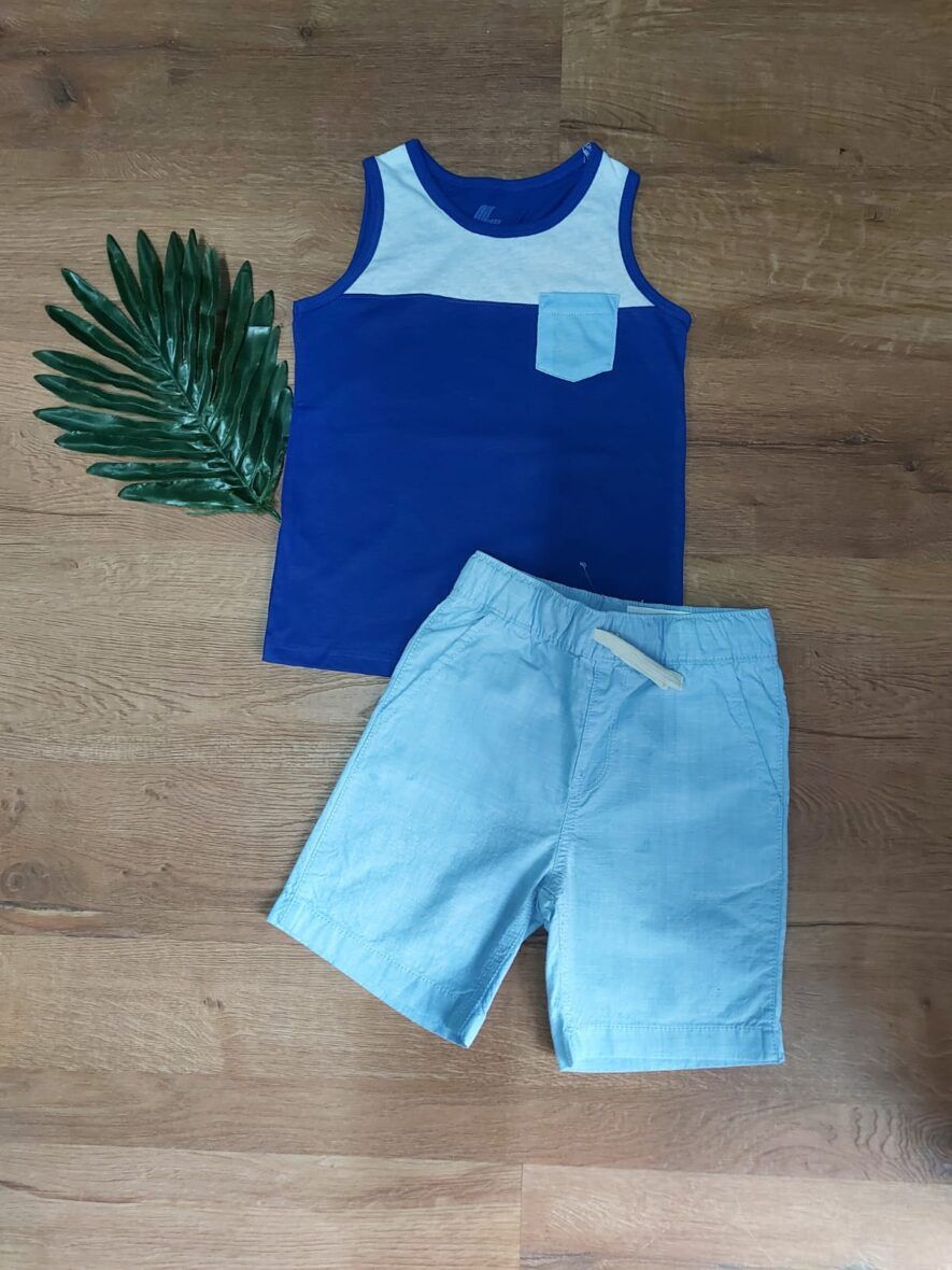 Children’s Place Baby & Toddler Boys Colour Block Tank Top & Shorts 2 – Piece Set