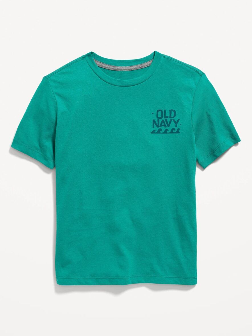 Old Navy Boys Short Sleeve Logo Graphic T – Shirt – Teal