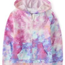 TCP girls tie dye girls zip up hoodie